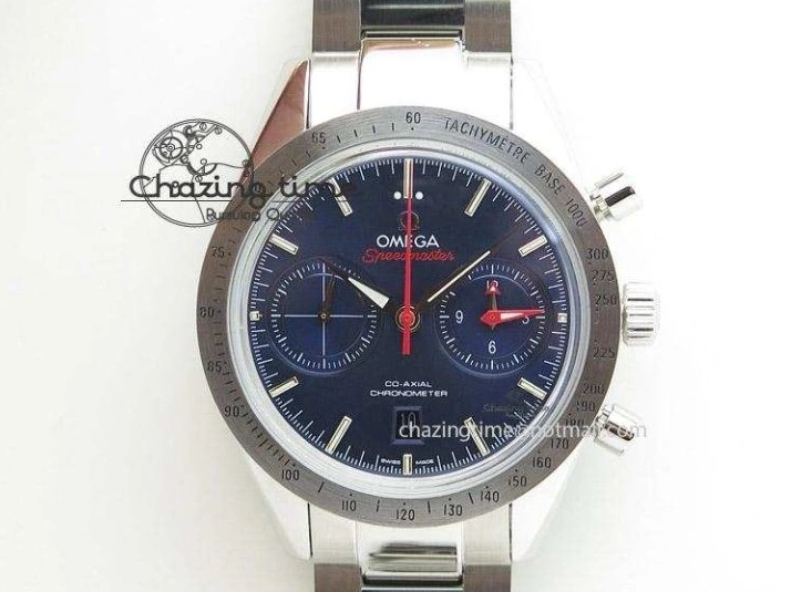 0720 Cozy Speedmaster Racing Master SS HKF Best Edition Black White Dial on SS Bracelet A 7807